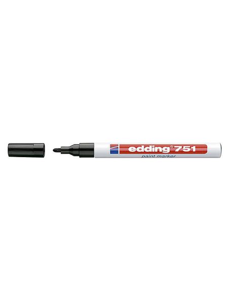 Rotulador Negro Edding Punta Fibra 751 Punta Redonda 1-2 Mm