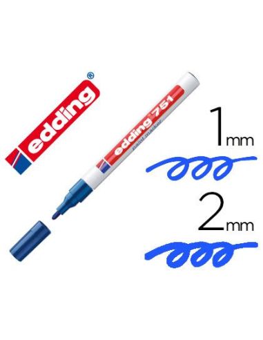 Rotulador Azul Edding Punta Fibra 751 Punta Redonda 1-2 Mm
