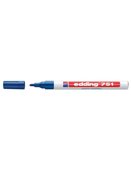 Rotulador Azul Edding Punta Fibra 751 Punta Redonda 1-2 Mm