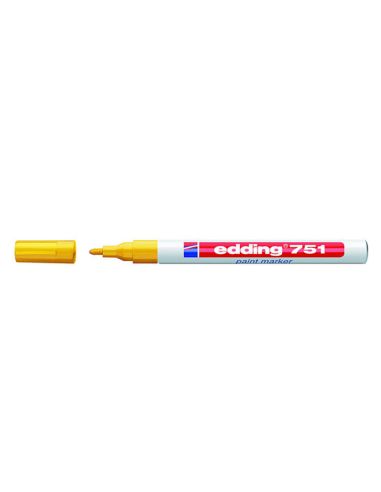 Rotulador Amarillo  Edding Punta Fibra 751 Punta Redonda 1-2 Mm