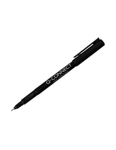 Rotulador Q-Connect Punta De Fibra Fine Liner Negro 0,4 Mm