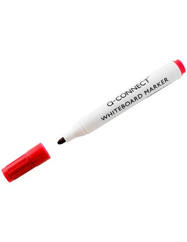 Rotulador Q-Connect Pizarra Blanca Color Rojo Punta Redonda 3 Mm