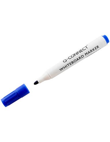Rotulador Q-Connect Pizarra Blanca Color Azul Punta Redonda 3 Mm
