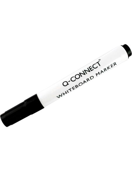 Rotulador Q-Connect Pizarra Blanca Color Negro Punta Redonda 3 Mm