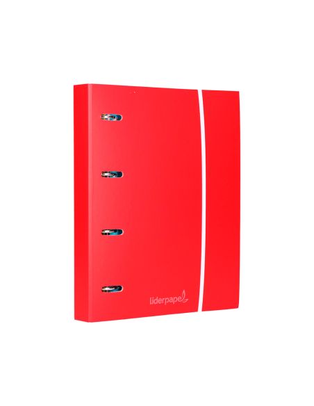 Carpeta Con Recambio Liderpapel A4 Cuadro 5 Mm 120 Hojas 80 G Forrada 4 Anillas 40 Mm Redondas