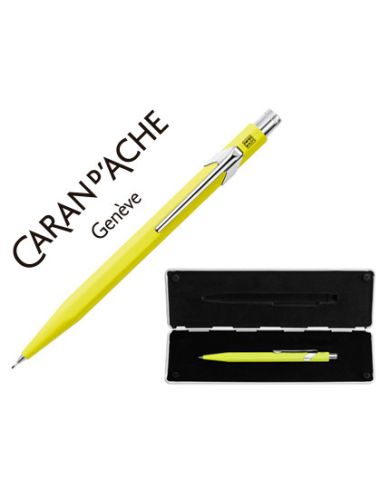 Portaminas Caran D'Ache 844 0,7 Mm Con Estuche Amarillo Fluor