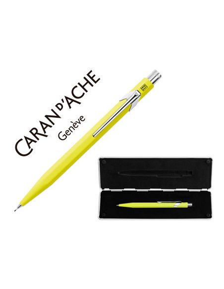Portaminas Caran D'Ache 844 0,7 Mm Con Estuche Amarillo Fluor