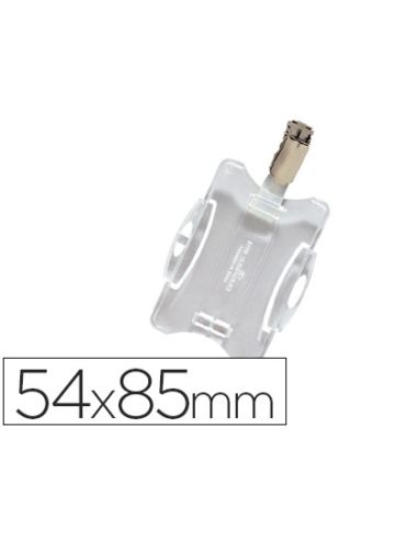 Identificador Con Pinza Giratoria Durable Uso Vertical/Horizontal 54X85 Mm