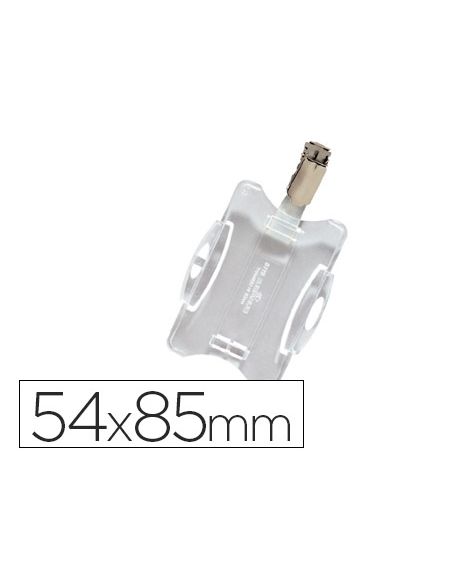 Identificador Con Pinza Giratoria Durable Uso Vertical/Horizontal 54X85 Mm
