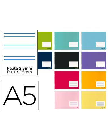 Libreta Liderpapel Smart A5 Apaisada 32H 60Gr Pauta 2,5 Mm Con Margen