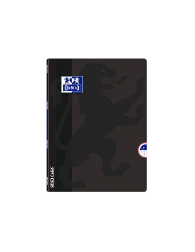 Libreta Escolar Oxford Openflex Tapa Flexible Optik Paper 48 Hojas Din A4 Rayado Horizontal Color Negro