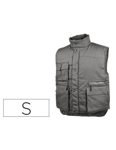 Chaleco Deltaplus Multibolsillos Con Cremallera Cintura Elastica Protege Riñones Gris Verde Talla S