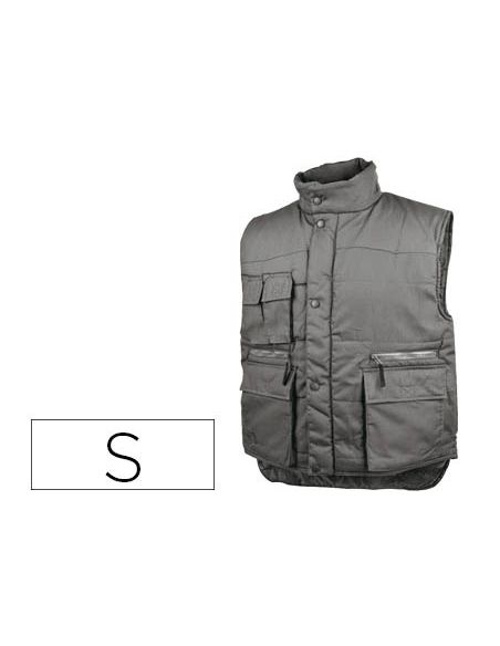 Chaleco Deltaplus Multibolsillos Con Cremallera Cintura Elastica Protege Riñones Gris Verde Talla S