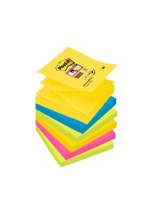 Bloc De Notas Adhesivas Quita Y Pon Post-It Super Sticky 76X76 Mm Con 90 Hojas Pack De 6 Bloc Colores Surtidos 2
