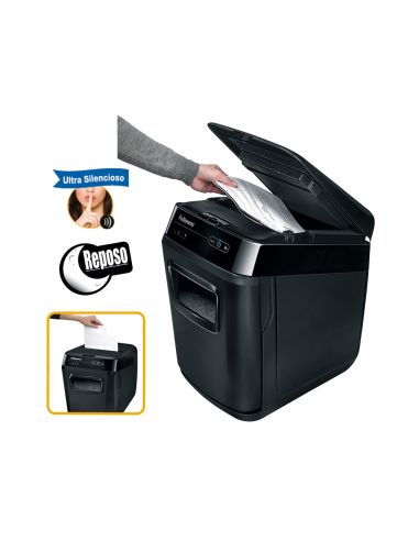 Destructora De Documentos Fellowes Automax 200C Capacidad De Corte 200 Hojas Destruye Clips Tarjetas Y Cd