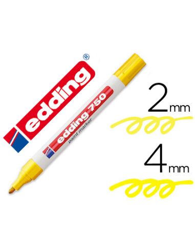 Rotulador Edding Punta Fibra 750 Amarillo Punta Redonda 2-4 Mm