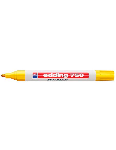 Rotulador Edding Punta Fibra 750 Amarillo Punta Redonda 2-4 Mm