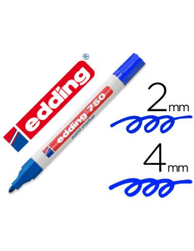 Rotulador Edding Punta Fibra 750 Azul Punta Redonda 3,5 Mm