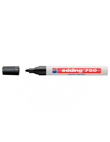 Rotulador Edding Punta Fibra 750 Negro Punta Redonda 2-4 Mm