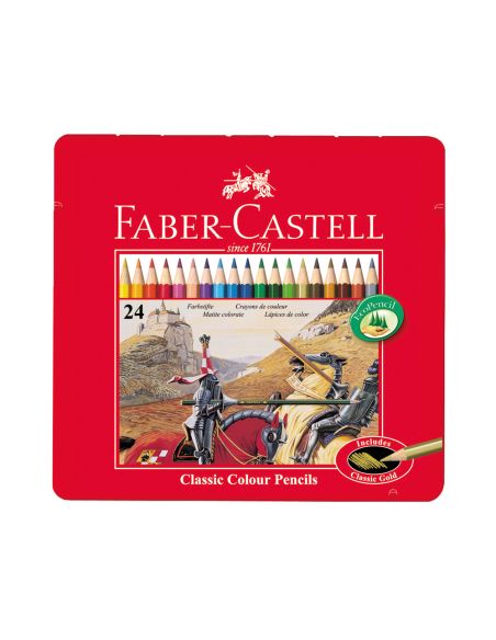 Lapices De Colores Faber Castell Caja Metalica De 24 Colores Surtidos