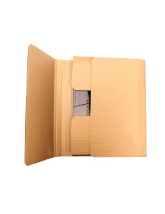 Caja Para Embalar Libros Q-Connect Carton Reciclado Canal Simple 3 Mm Color Kraft 400X290X75 Mm 2