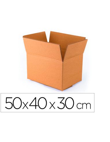 Caja Para Embalar Q-Connect Americana Con Fondo Automaticocarton Canal Simple 3 Mm Colorkraft 500X400X300 Mm