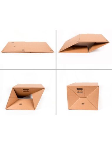 Caja Para Embalar Q-Connect Americana Con Fondo Automaticocarton Canal Simple 3 Mm Colorcolor Kraft 300X215X110 Mm
