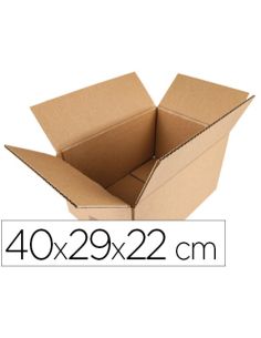 Caja Para Embalar Q-Connect Americana Carton Reciclado Canal Simple 5 Mm Color Kraft 400X290X220 Mm