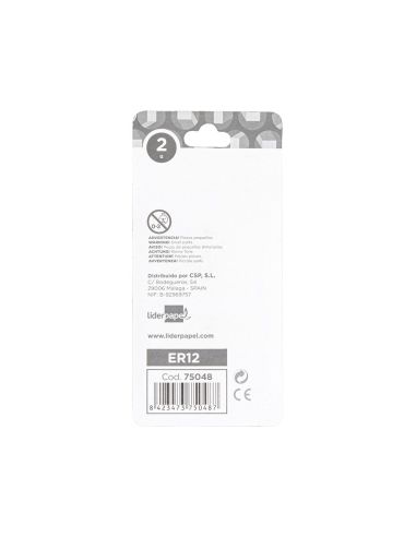 Repuesto Goma Liderpapel Triangular Con Sacapuntas Blister De 2 Unidades|Libreriasalesiana