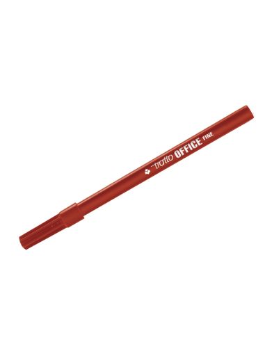 Rotulador Tratto Office Fine Punta De Fibra Trazo 0,7 Mm Rojo