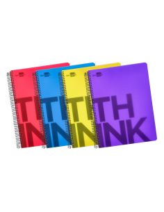 Cuaderno Espiral Liderpapel A4 Micro Think Tapa Plastico 140H 80Gr Cuadro 5Mm 5 Bandas 4 Taladros 4 2