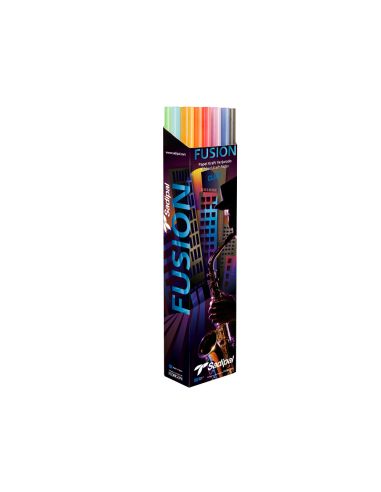Papel Kraft Fusion 1X3 Mt Expositor 30 Rollos Colores Surtidos
