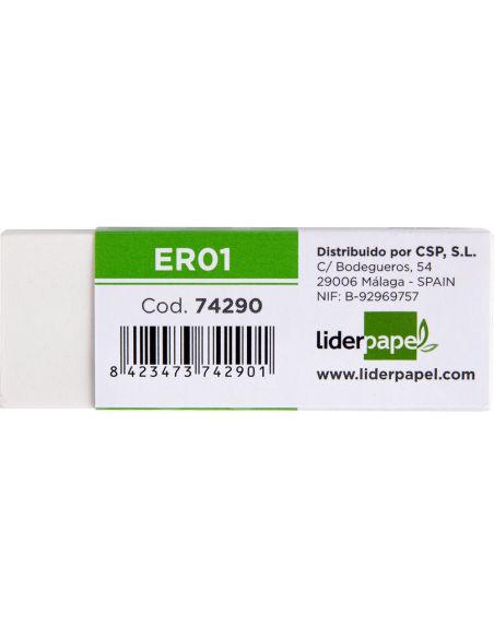 Goma De Borrar Liderpapel Blanca Unidad|Libreriasalesiana