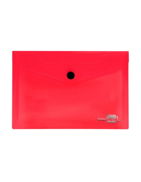 Carpeta Liderpapel Dossier Broche Polipropileno Din A6 Rojo Transparente