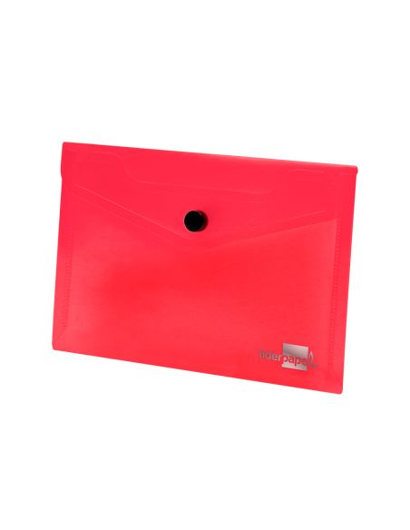 Carpeta Liderpapel Dossier Broche Polipropileno Din A6 Rojo Transparente