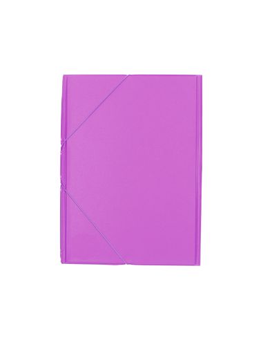 Carpeta Liderpapel Gomas Tres Solapas Plastico Folio Color Lila