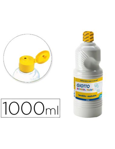 Tempera Liquida Giotto Escolar Lavable 1000 Ml Blanco
