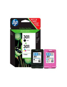Ink Jet Hp 301 Pack Con Tinta Negra Y Tinta Tricolor 1000/1001 3000/ 3050/3050Se/3050Ve 1050A/2050A/2054A/3050A 2