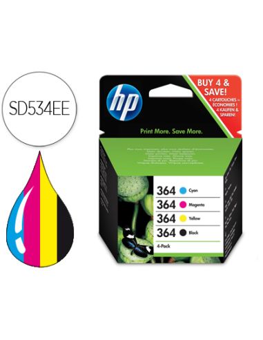 Ink Jet Hp 364 3070A B8550 C53244/5380/63244/6380/510A D5460/B010A/109A/109D/F/209A C210A/C 5520/6520Color+Negro