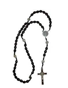 Rosario Oval Madera Cuerda Metal San Benito Marron