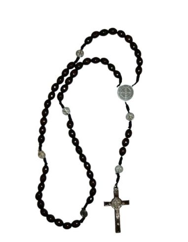 Rosario Oval Madera Cuerda Metal San Benito Marron