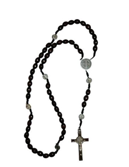 Rosario Oval Madera Cuerda Metal San Benito Marron