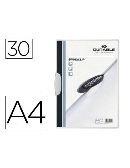 Carpeta Swingclip Dossier Pinza Lateral Y Giratoria Blanco Din A4 Capacidad 30 Hojas