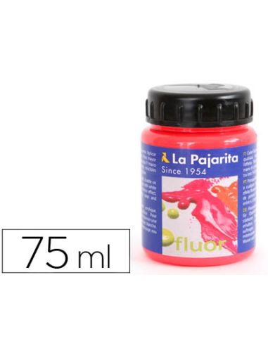 Pintura Acrilica La Pajarita F-03 Rojo Amapola Fluorescente 75Ml
