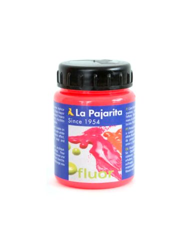 Pintura Acrilica La Pajarita F-03 Rojo Amapola Fluorescente 75Ml