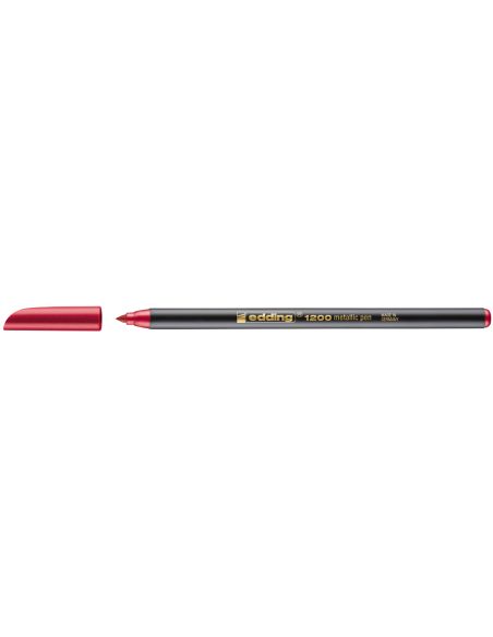 Rotulador Edding Punta Fibra 1200 Rojo Metalizado N 72 Punta Redonda 1-3 Mm