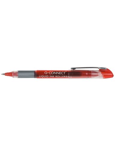 Rotulador Q-Connect Roller Ball Rojo 0,5 Mm