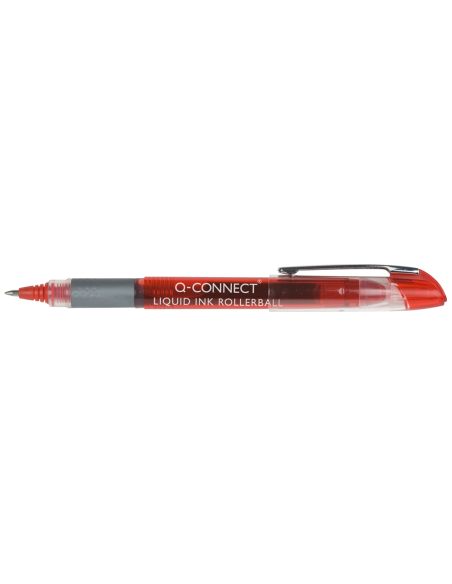 Rotulador Q-Connect Roller Ball Rojo 0,5 Mm