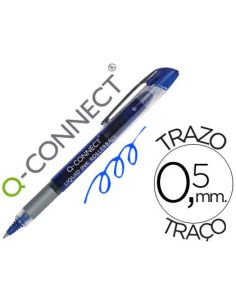Rotulador Q-Connect Roller Ball Azul 0,5 Mm