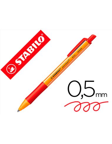 Boligrafo Stabilo Pointball 0,5 Mm Rojo